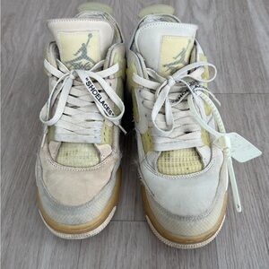 Off-White x Nike Air Jordan 4 Sail Sneakers - Size 11 US - Used